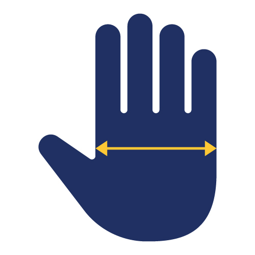 Hand measurement image